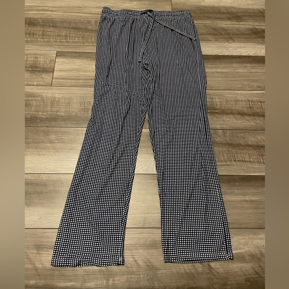 NFL Navy and White Checkered Pajama Pants Men’s Large